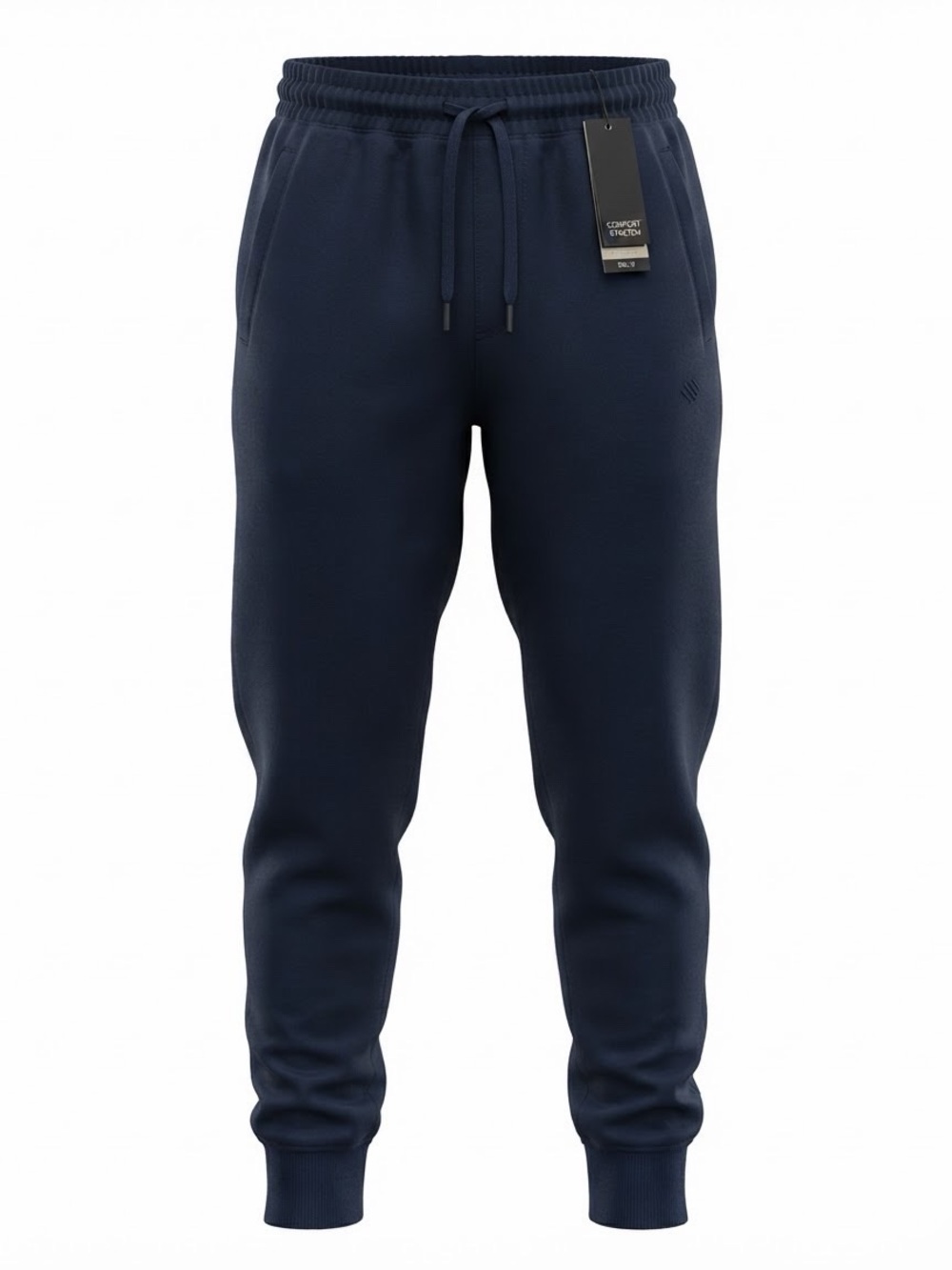 Boys New 10-12M Navy Joggers with Drawstring Waist
